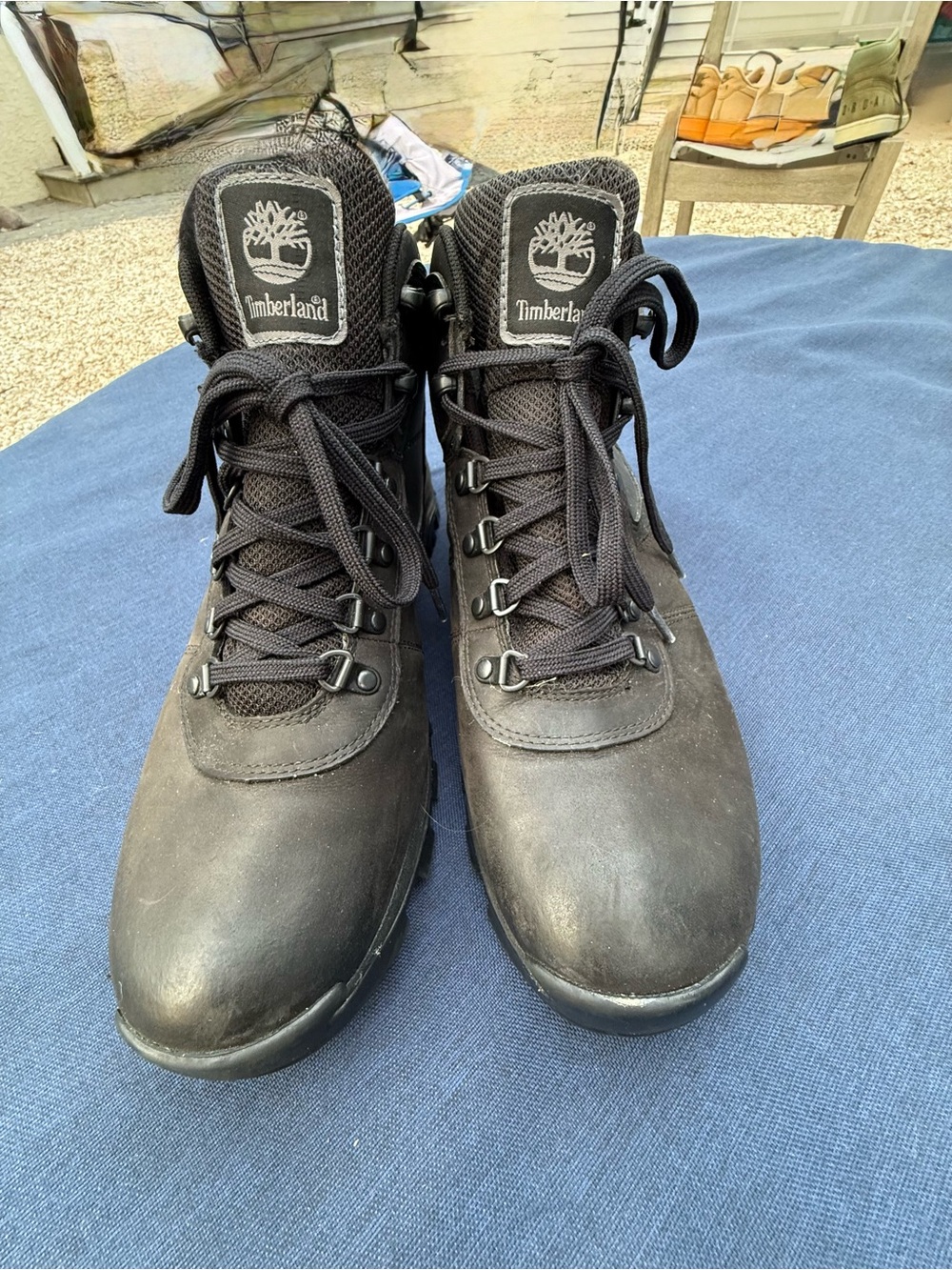 Timberland Leather Black Lace-Up Leather Hiking Boots